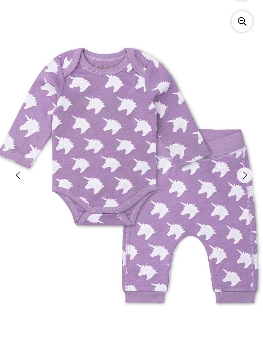 M + A Organic Bodysuit Set - Size 0-3 Months - NWT